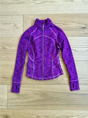 lululemon athletica Purple Space-Dye Full-Zip Bomber Jacket